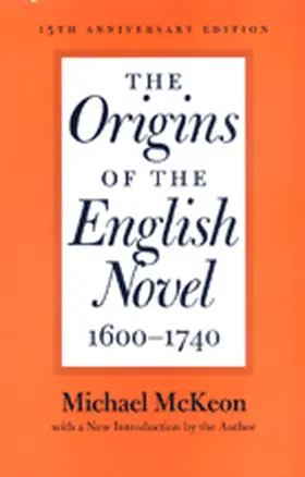 McKeon |  The Origins of the English Novel, 1600-1740 | eBook | Sack Fachmedien