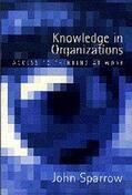 Sparrow |  Knowledge in Organizations | Buch |  Sack Fachmedien