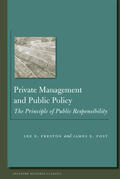 Post / Preston |  Private Management and Public Policy | eBook | Sack Fachmedien