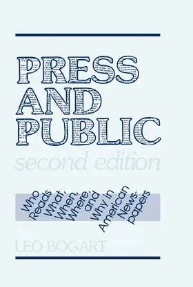 Bogart |  Press and Public | Buch |  Sack Fachmedien