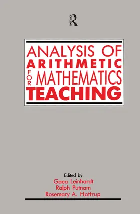 Putnam / Leinhardt / Hattrup |  Analysis of Arithmetic for Mathematics Teaching | Buch |  Sack Fachmedien