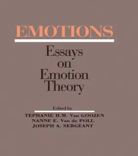 van Goozen / Van de Poll / Sergeant |  Emotions | Buch |  Sack Fachmedien