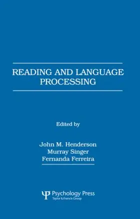 Henderson / Singer / Ferreira |  Reading and Language Processing | Buch |  Sack Fachmedien
