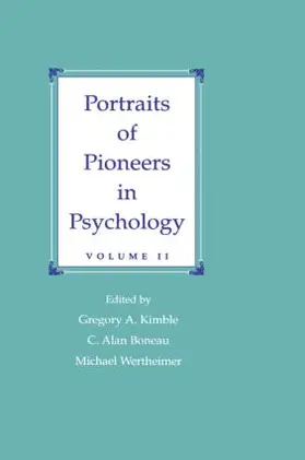 Kimble / Boneau / Wertheimer |  Portraits of Pioneers in Psychology | Buch |  Sack Fachmedien
