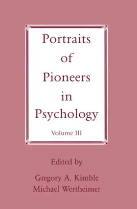 Wertheimer / Kimble |  Portraits of Pioneers in Psychology | Buch |  Sack Fachmedien