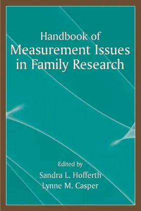Hofferth / Casper |  Handbook of Measurement Issues in Family Research | Buch |  Sack Fachmedien