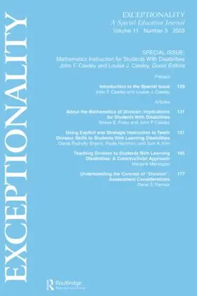 Cawley |  Mathematics Instruction for Students With Disabilities | Buch |  Sack Fachmedien