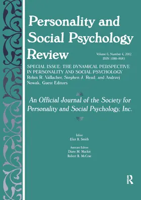 Vallacher / Read / Nowak |  The Dynamic Perspective in Personality and Social Psychology | Buch |  Sack Fachmedien