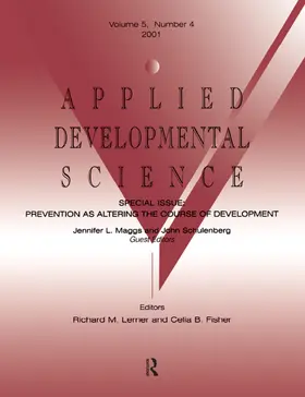 Maggs / Schulenberg |  Prevention As Altering the Course of Development | Buch |  Sack Fachmedien