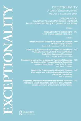 Orelove / Dymond |  Educating Individuals With Severe Disabilities | Buch |  Sack Fachmedien