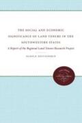  Social and Economic Significance of Land Tenure in the Southeastern States | Buch |  Sack Fachmedien