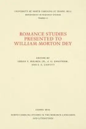 Holmes / Engstrom / Leavitt |  Romance Studies Presented to William Morton Dey on the Occasion of His Seventieth Birthday by His Colleagues and Former Students | Buch |  Sack Fachmedien