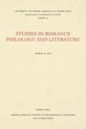 Pei |  Studies in Romance Philology and Literature | Buch |  Sack Fachmedien