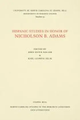 Keller / Selig |  Hispanic Studies in Honor of Nicholson B. Adams | Buch |  Sack Fachmedien