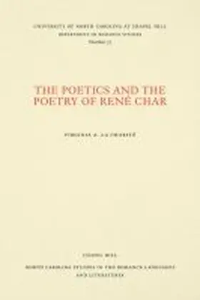 La Charité |  The Poetics and the Poetry of René Char | Buch |  Sack Fachmedien