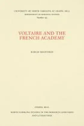 Racevskis |  Voltaire and the French Academy | Buch |  Sack Fachmedien