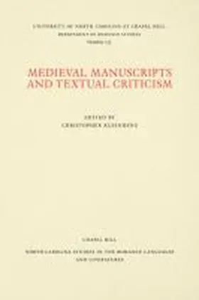 Kleinhenz |  Medieval Manuscripts and Textual Criticism | Buch |  Sack Fachmedien