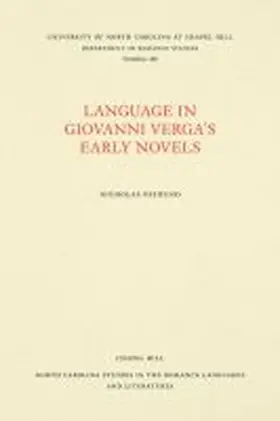Patruno |  Language in Giovanni Verga's Early Novels | Buch |  Sack Fachmedien