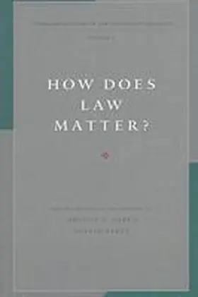 Garth / Sarat |  How Does Law Matter?: Fundamental Issues in Law and Society | Buch |  Sack Fachmedien