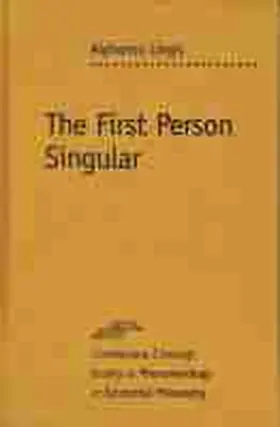 Lingis |  The First Person Singular | Buch |  Sack Fachmedien