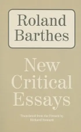 Barthes |  New Critical Essays | Buch |  Sack Fachmedien