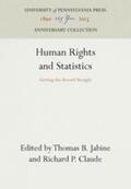 Jabine / Claude |  Human Rights and Statistics | Buch |  Sack Fachmedien