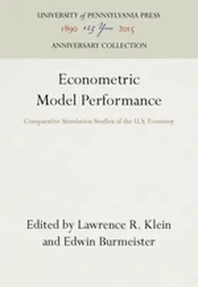 Klein / Burmeister |  Econometric Model Performance | Buch |  Sack Fachmedien