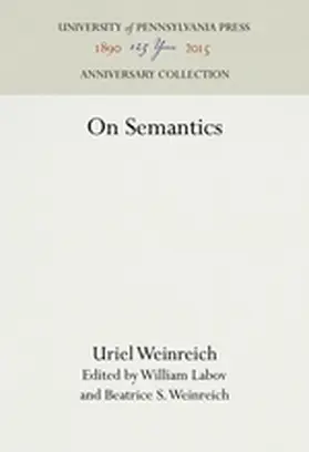 Weinreich / Labov |  On Semantics | Buch |  Sack Fachmedien