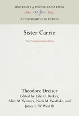 Dreiser / Berkey / Winters |  Sister Carrie | Buch |  Sack Fachmedien