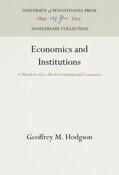 Hodgson |  Economics and Institutions | Buch |  Sack Fachmedien