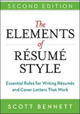 Bennett |  The Elements of Resume Style Softcover | Buch |  Sack Fachmedien