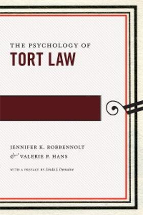 Robbennolt / Hans | The Psychology of Tort Law | E-Book | sack.de