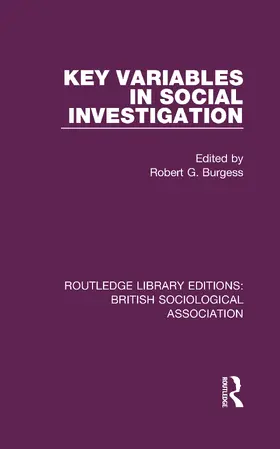 Burgess |  Key Variables in Social Investigation | Buch |  Sack Fachmedien