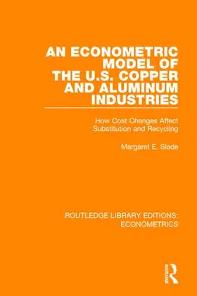 Slade |  An Econometric Model of the U.S. Copper and Aluminum Industries | Buch |  Sack Fachmedien