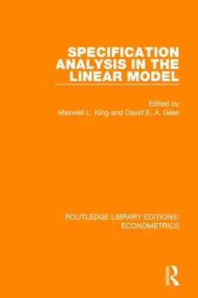 King / Giles |  Specification Analysis in the Linear Model | Buch |  Sack Fachmedien