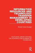 Onyango |  Information Resources and Technology Transfer Management in Developing Countries | Buch |  Sack Fachmedien