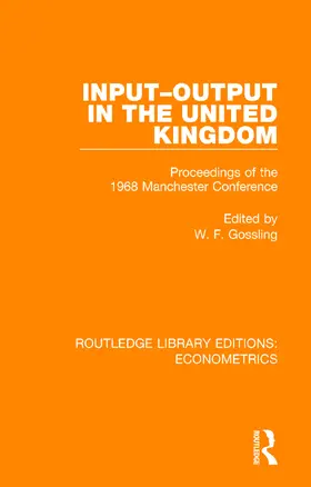 Gossling | Input-Output in the United Kingdom | Buch | 978-0-8153-5495-6 | sack.de