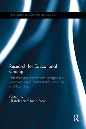 Adler / Sfard |  Research for Educational Change | Buch |  Sack Fachmedien