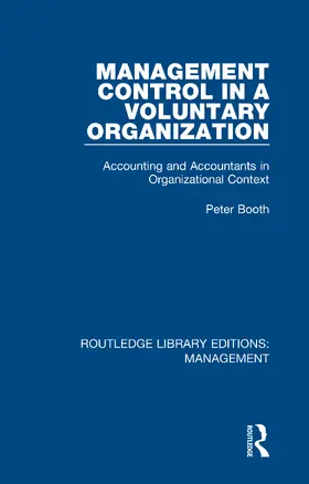 Booth |  Management Control in a Voluntary Organization | Buch |  Sack Fachmedien