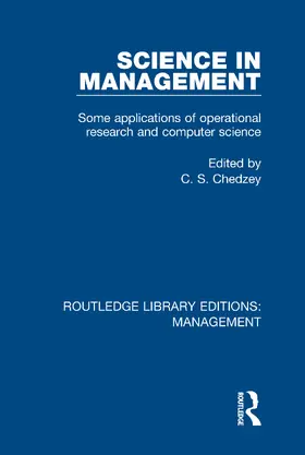 Chedzey |  Science in Management | Buch |  Sack Fachmedien