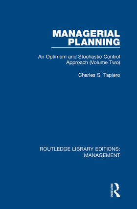Tapiero | Managerial Planning | Buch | 978-0-8153-7364-3 | sack.de