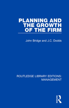 Bridge / Dodds |  Planning and the Growth of the Firm | Buch |  Sack Fachmedien