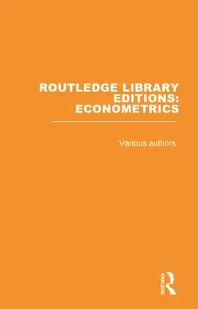 Various | Routledge Library Editions: Econometrics | Buch | 978-0-8153-9640-6 | www.sack.de
