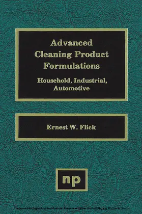 Flick | Advanced Cleaning Product Formulations, Vol. 1 | E-Book | sack.de