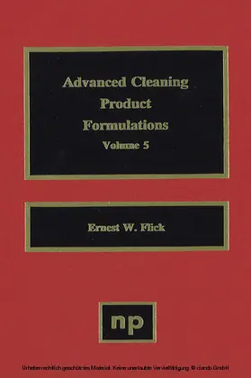 Flick |  Advanced Cleaning Product Formulations, Vol. 5 | eBook | Sack Fachmedien