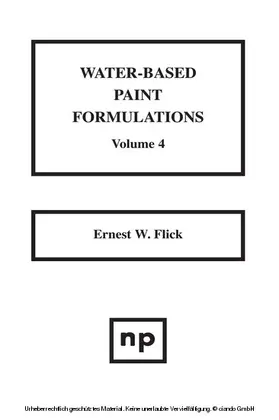 Flick | Water-Based Paint Formulations, Vol. 4 | E-Book | sack.de