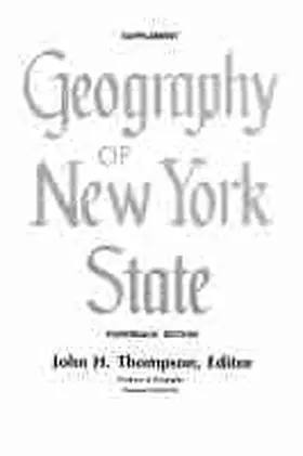 Thompson |  Geography of New York State Supplement | Buch |  Sack Fachmedien