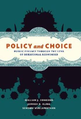 Congdon / Kling / Mullainathan |  Policy and Choice | eBook | Sack Fachmedien