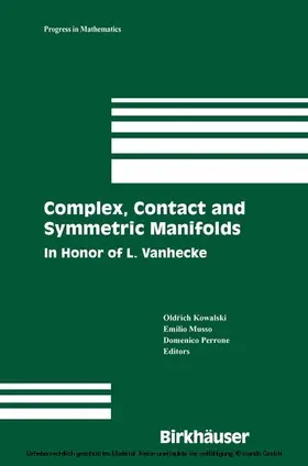 Kowalski / Musso / Perrone |  Complex, Contact and Symmetric Manifolds | eBook | Sack Fachmedien