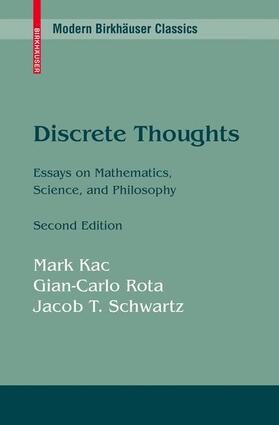 Kac / Schwartz / Rota | Discrete Thoughts | Buch | 978-0-8176-4774-2 | sack.de